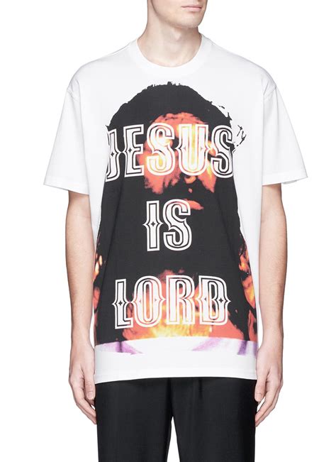 Givenchy Jesus Is Lord Print Crew Neck T